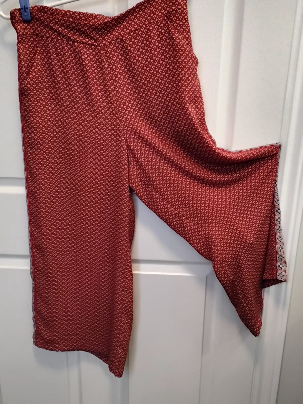 Max Studio Red Printed Boho Wide-Leg Pants